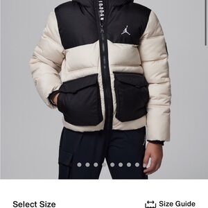 Jordan Black and Cream Jacket with Logo Patch